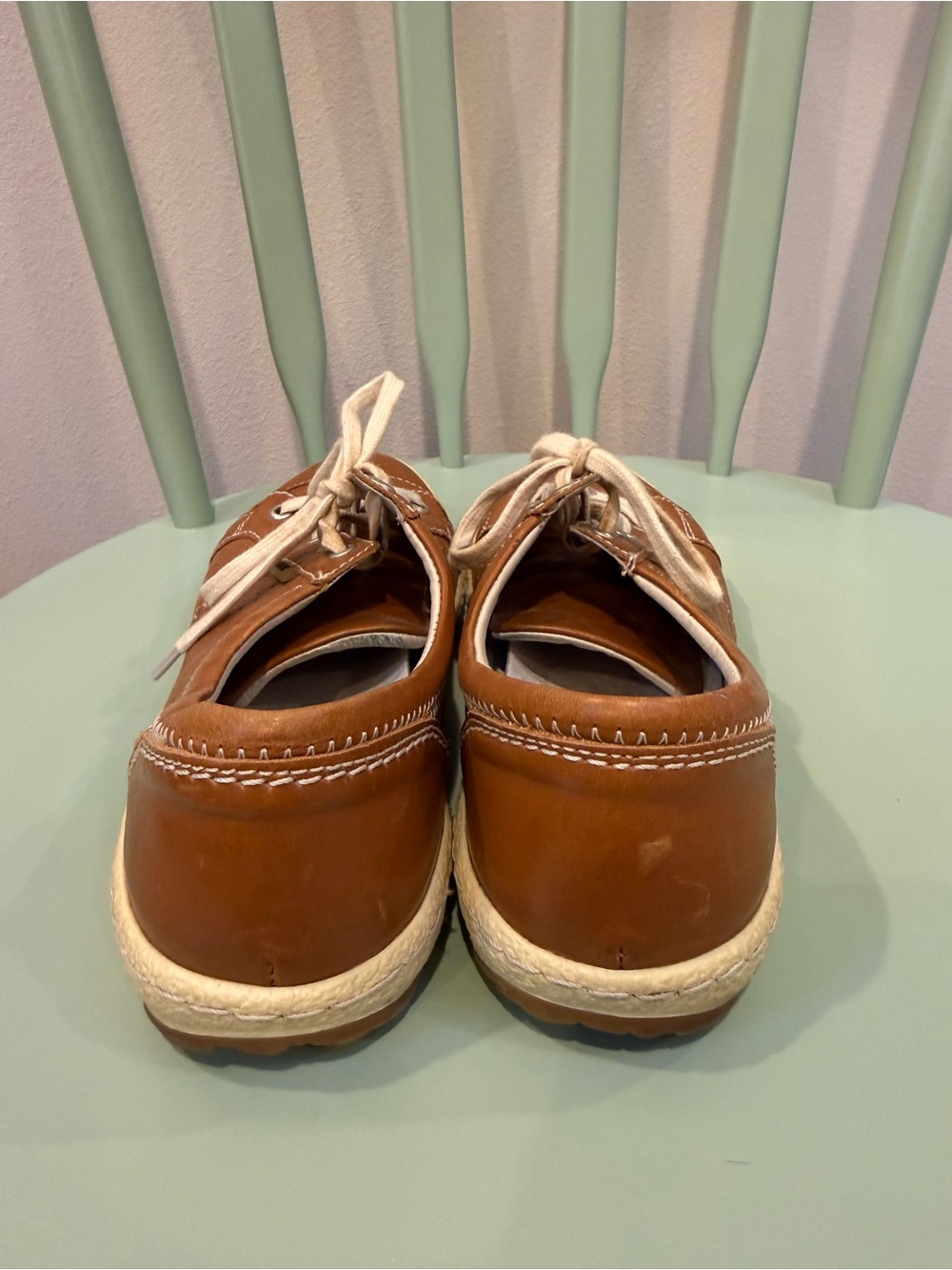 Josef Seibel Caspian Tan Brown Leather Lace-Up Sneakers Size 39 - Picture 4 of 8